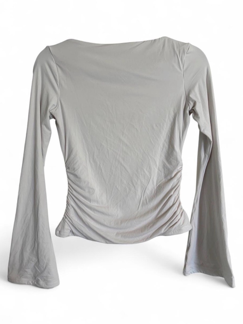 Suuksess long belle sleeve ruched side basic top xs